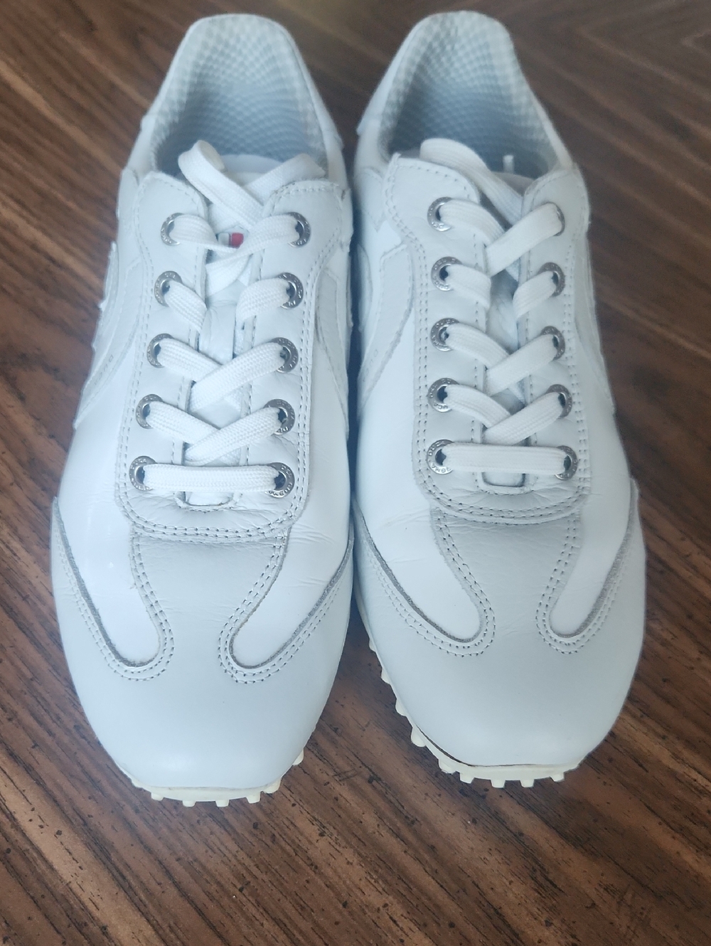 Women's White/Light Grey Athletic Sneakers - Comfortable Everyday Golf, Tennis o
